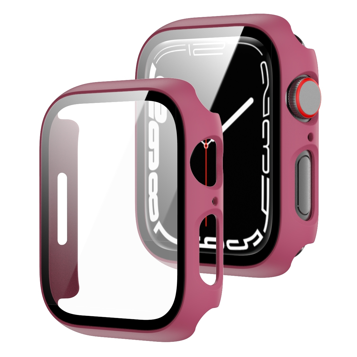 8 WIGENTO Watch H9 Apple Hart + Schock 41mm) Design / 1 Glas / Smartwatchhülle(für 2 7 in Hülle 9 Serie