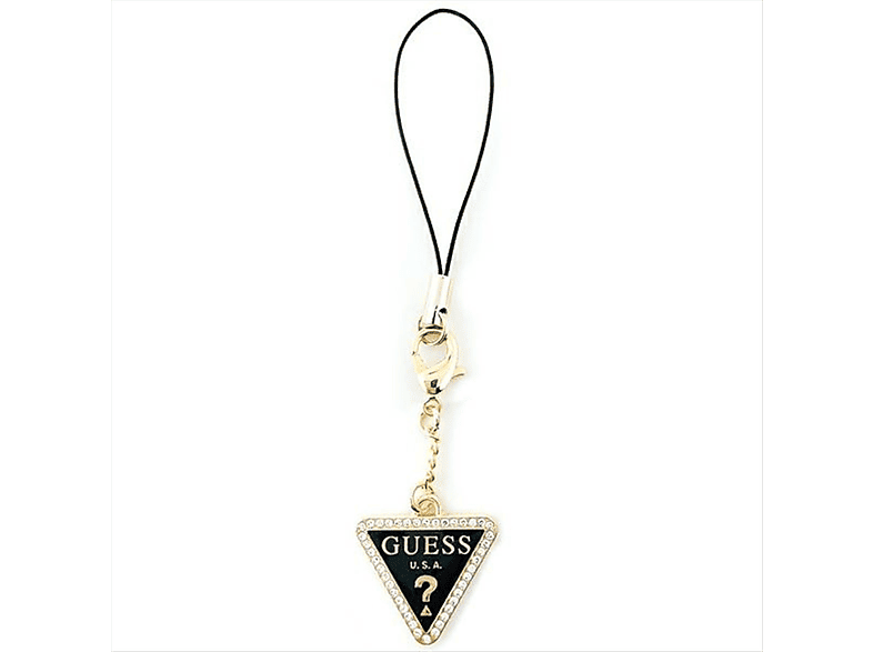 GUESS Guess Phone Strap Rhinestones Triangle Schwarz Umhängetasche, Anhänger, Universell, Charm with Universell, Diamond