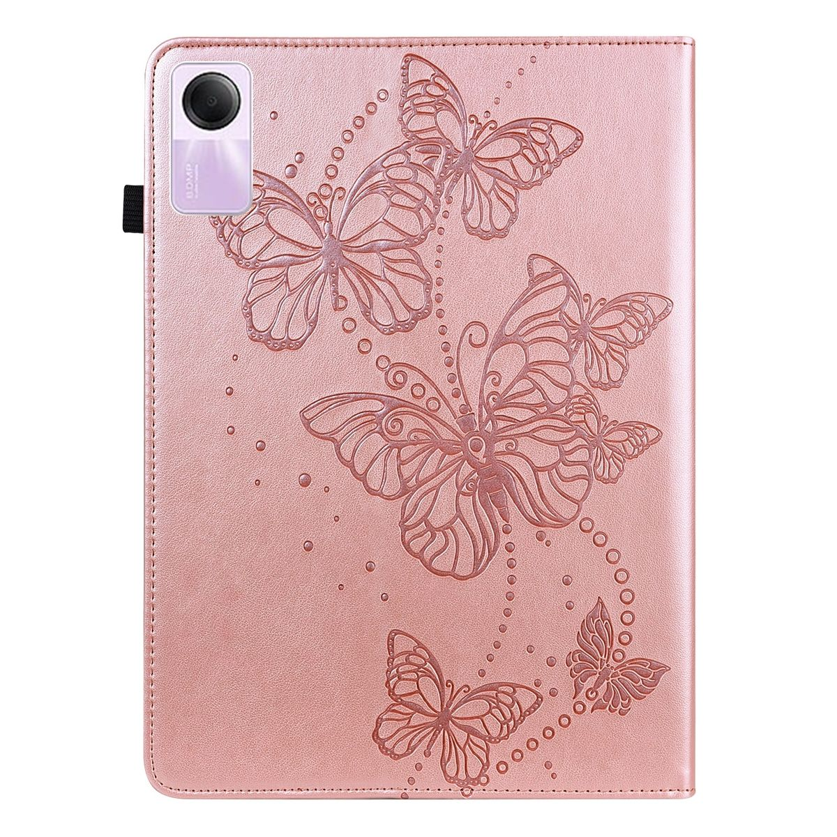 Kunst-Leder Tasche SE Aufstellbare Schmetterling Bookcover, WIGENTO Xiaomi, 2 Motiv, Pad 11 Zoll, Pink / Redmi
