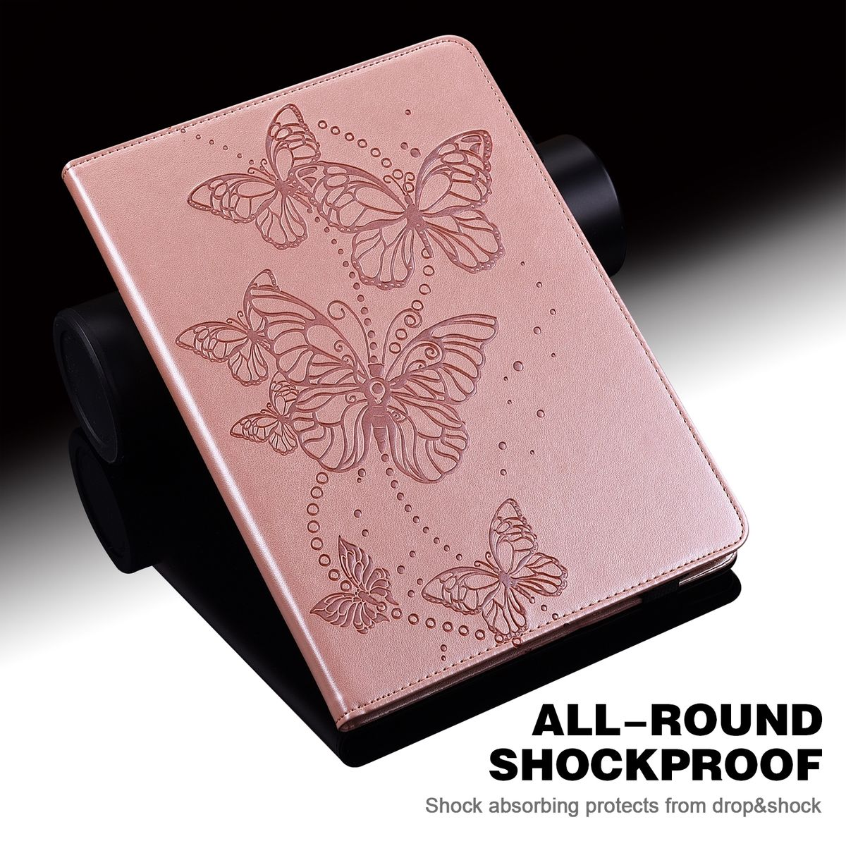 WIGENTO Aufstellbare Motiv, Schmetterling Xiaomi, Tasche Redmi Bookcover, Zoll, / Kunst-Leder Pink Pad 11 SE 2