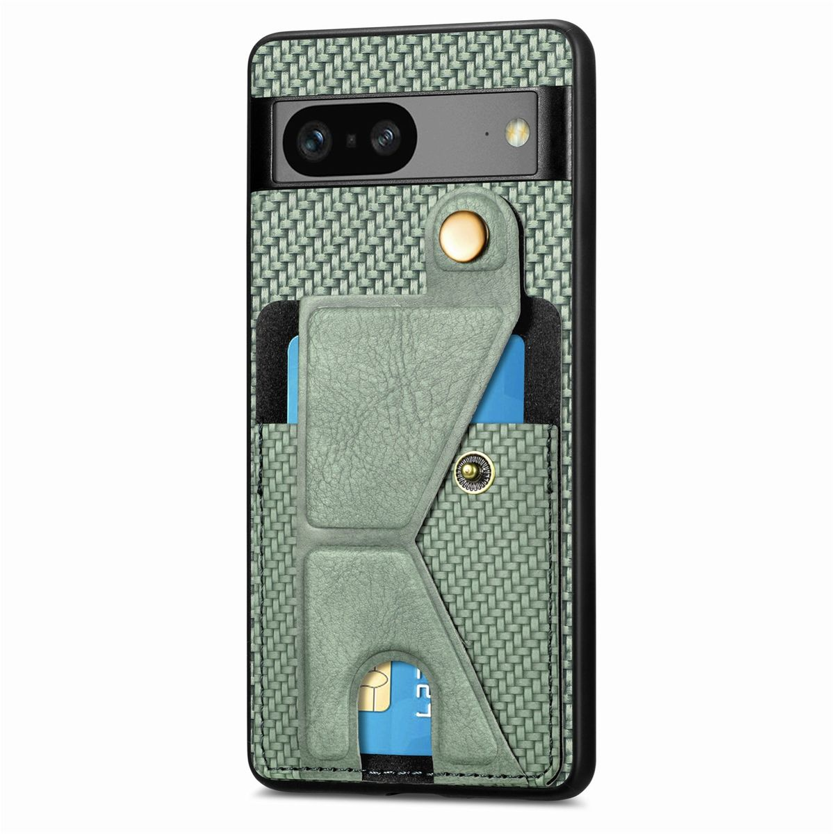 Handy Grün Case Cover, WIGENTO 7A, 1x Google, Backcover, Schutzhülle Carbon Pixel