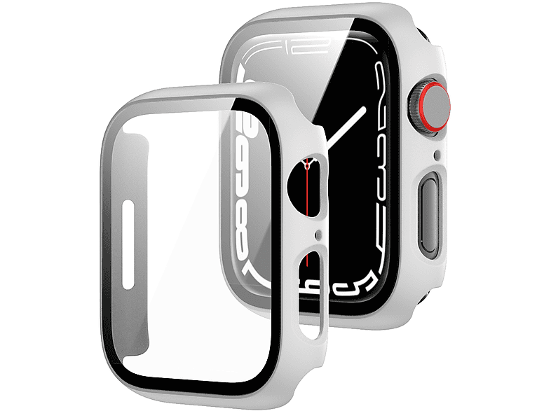 WIGENTO 2 in Hülle Apple H9 Smartwatchhülle(für Hart Watch Glas 8 Schock 9 1 / Serie 41mm) / Design 7 