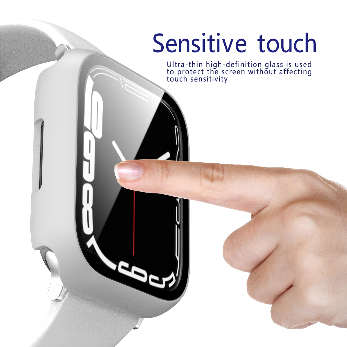 H9 Glas 2 / + Design Schock 41mm) Apple in Smartwatchhülle(für Hart WIGENTO 1 9 7 Watch Serie Hülle 8 /