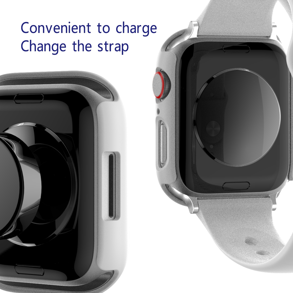 H9 Glas 2 / + Design Schock 41mm) Apple in Smartwatchhülle(für Hart WIGENTO 1 9 7 Watch Serie Hülle 8 /