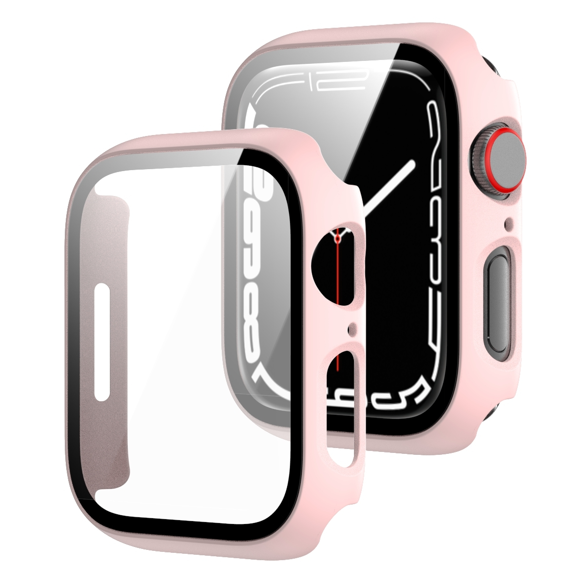 Hülle Glas 1 Hart 8 / Apple + Schock Watch Smartwatchhülle(für H9 Design / 7 45mm) Serie WIGENTO in 2 9