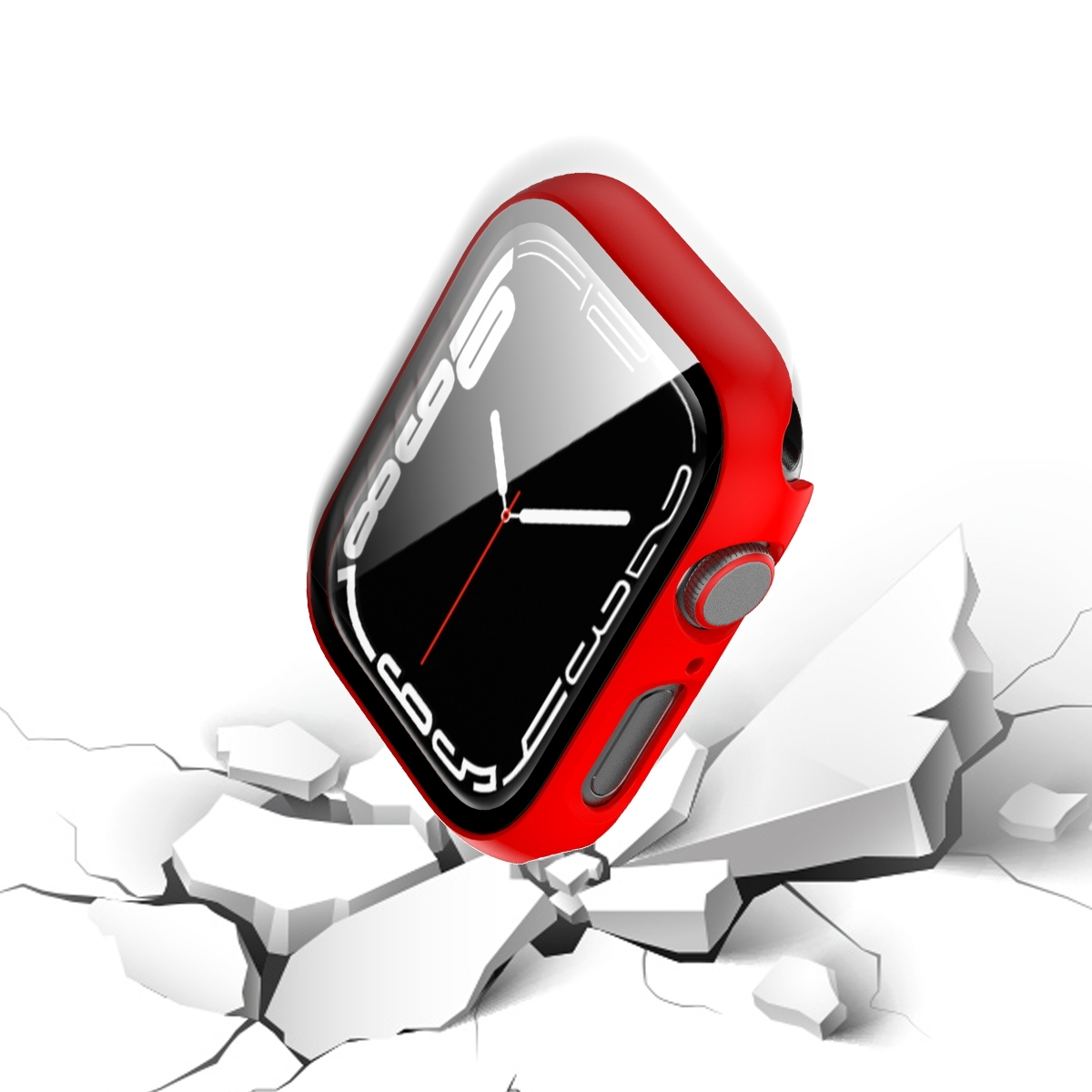 WIGENTO 2 Smartwatchhülle(für / + 41mm) Apple Design 9 8 / H9 1 in Glas Hart Serie Schock Hülle 7 Watch