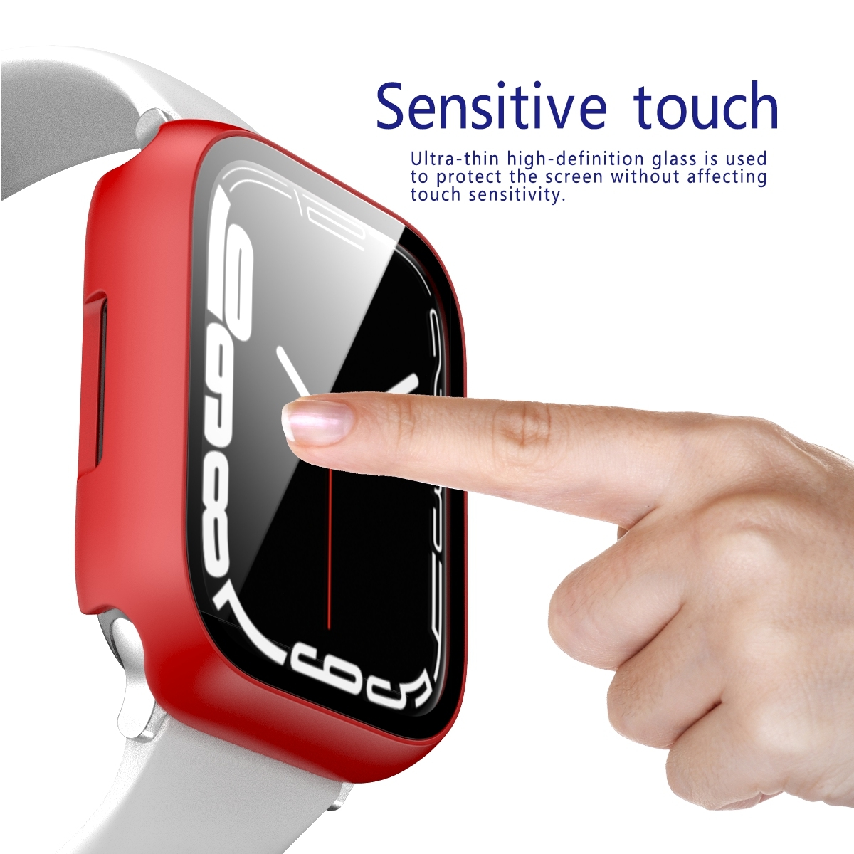 / Schock Glas 7 + 9 Apple Serie 1 Hart Watch 2 / 8 in Hülle Smartwatchhülle(für WIGENTO 41mm) Design H9