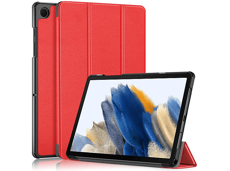 WIGENTO 3folt Wake UP & Sleep Cover aufstellbar Tablethülle Full Cover für Samsung Kunststoff / Silikon / Kunstleder, Rot | Tablet Sleeves