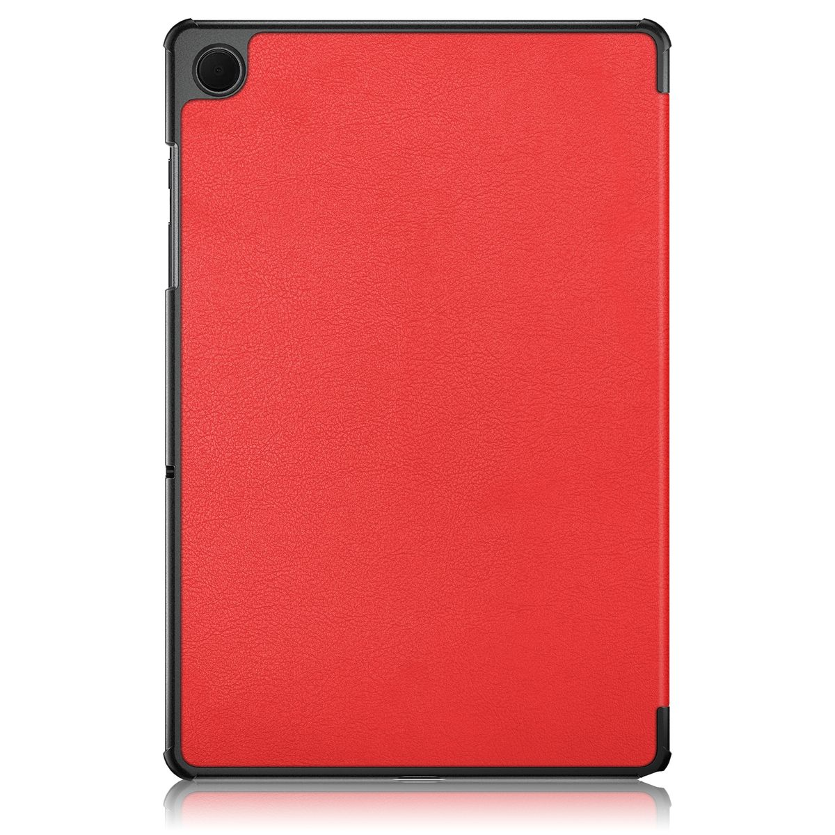 WIGENTO 3folt Wake Full Samsung Cover Silikon UP aufstellbar Tablethülle Kunstleder, Kunststoff Rot für Sleep / & Cover 