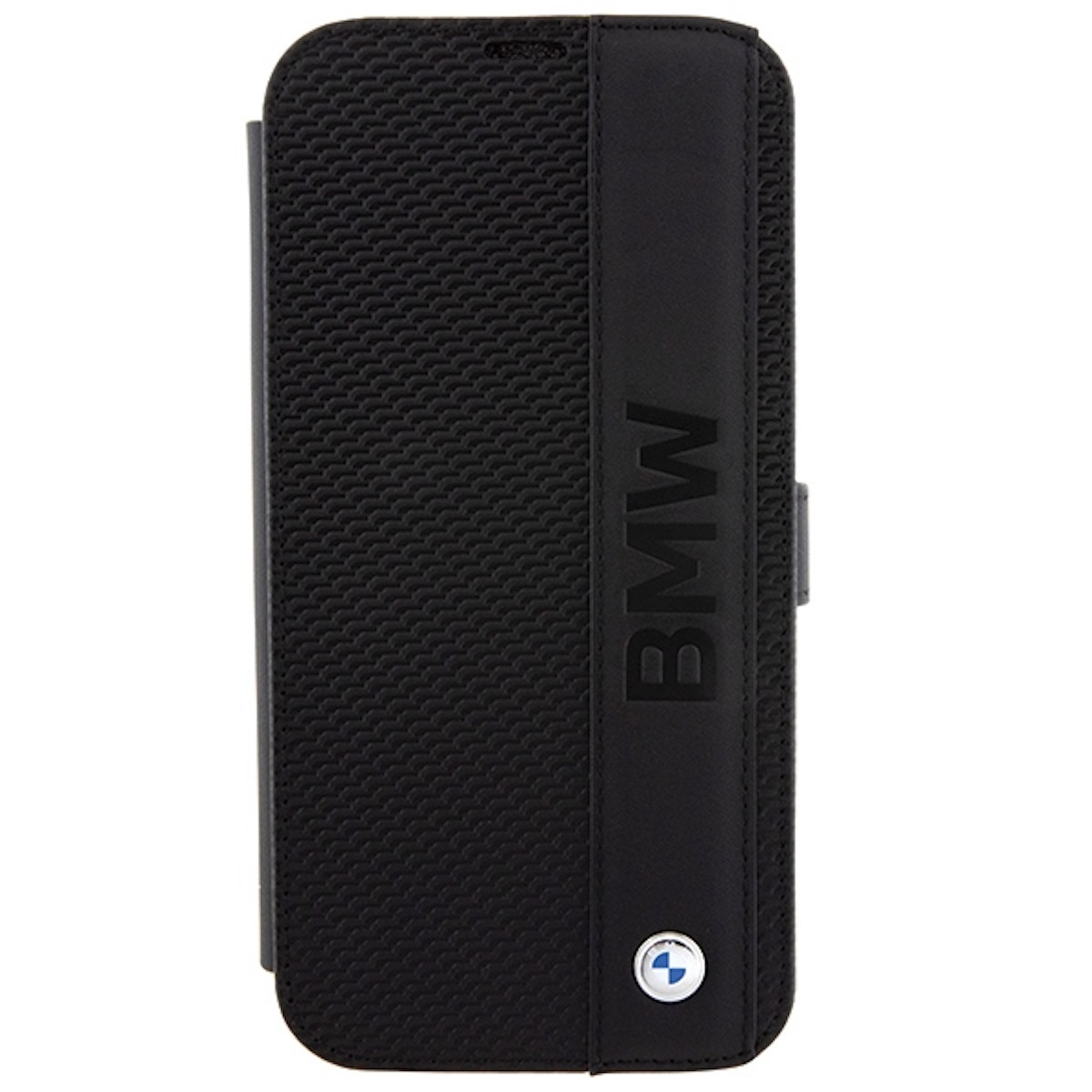 BMW Leder Textur und Streifen Apple, 15 Pro Hülle, Schwarz Design iPhone Max, Bookcover