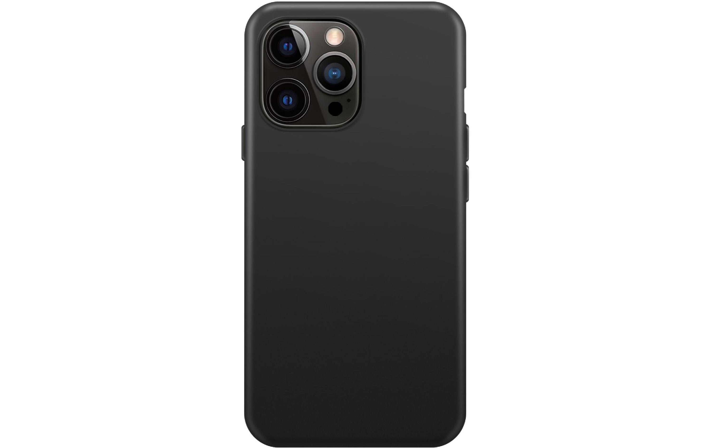 XQISIT Silicone Case, Bumper, 14 Schwarz Apple, iPhone Max, Pro