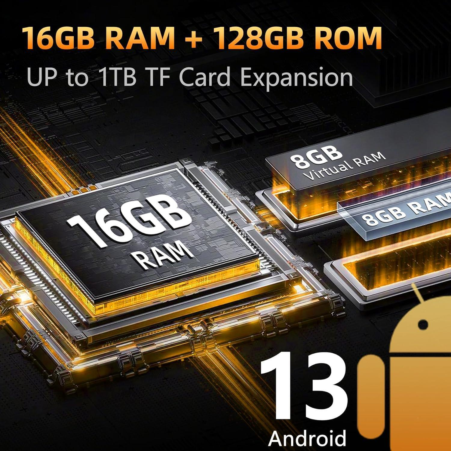 RAM Pro Dual 128 WP23 16GB Android 13 GB SIM Schwarz 10600mAh OUKITEL