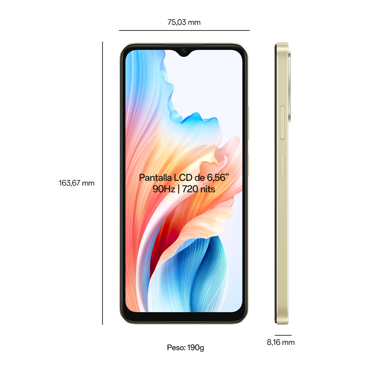 Smartfon OPPO A38 4G (LTE) 4 GB/ 128 GB Złoto