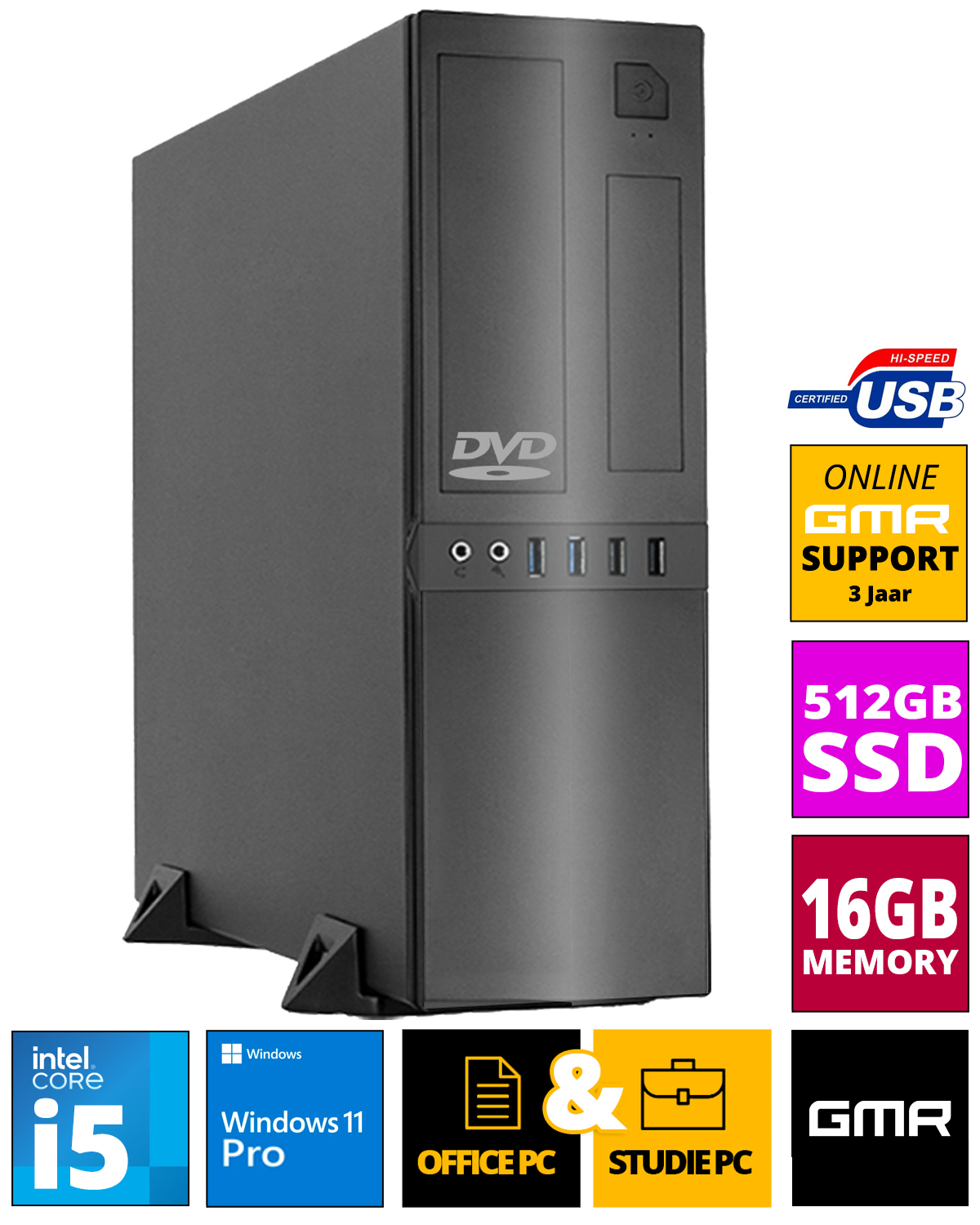 16 4600 GB SSD, HD Windows GB Intel® 11 Pro, mit NN-72416, Intel® RAM, Core™ i5 GMR OfficePC Prozessor, 512