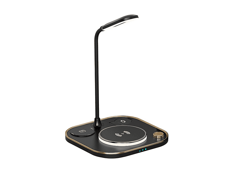 Athena Wecker Mit Touch-Display – Inkl. Kabellosem Ladegerät (5W), Nachtlicht, UKW-Radio, Schlummerfunktion, Batterie-Backup (Weiß)