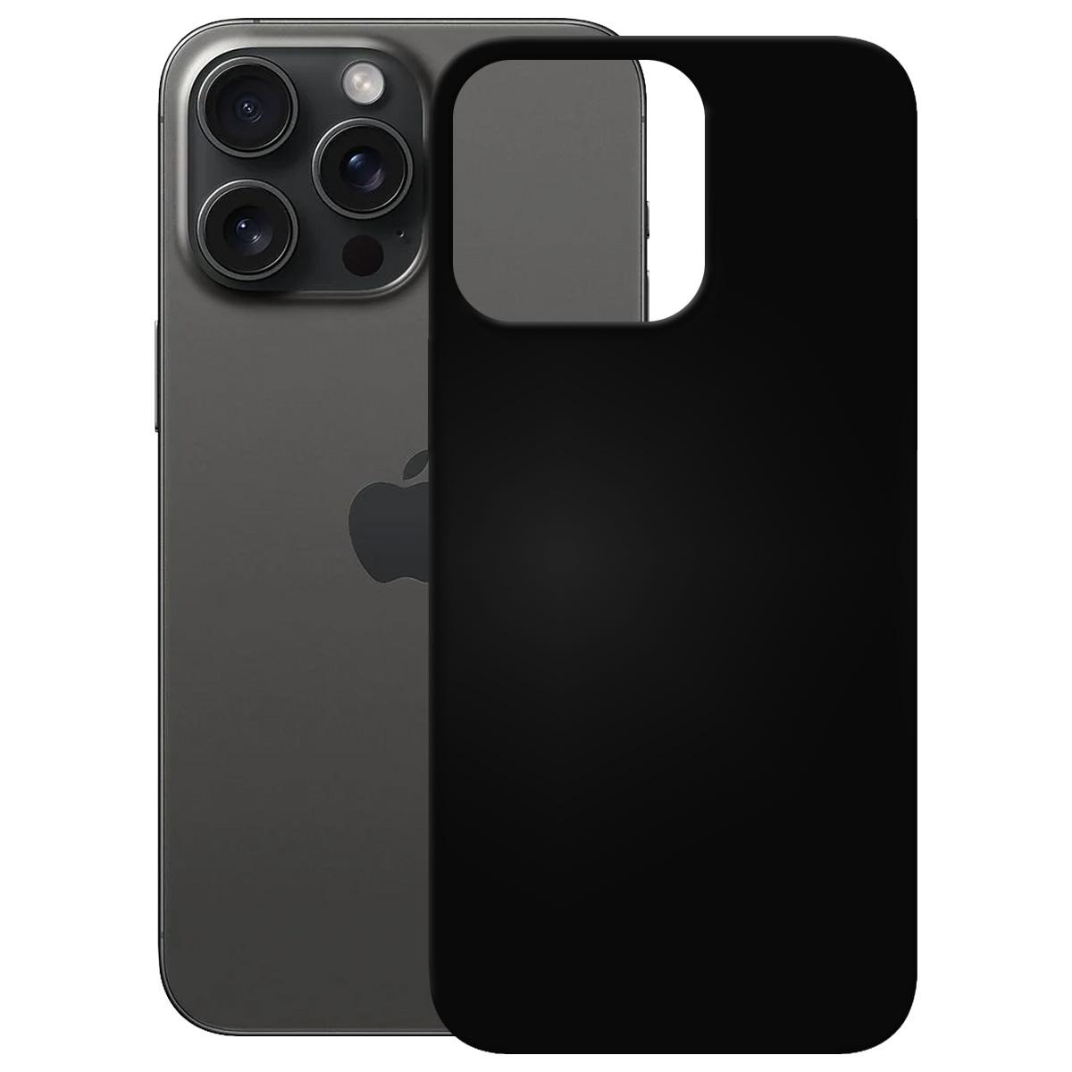 PEDEA TPU Case, Backcover, iPhone 15 Apple, Schwarz Pro Max