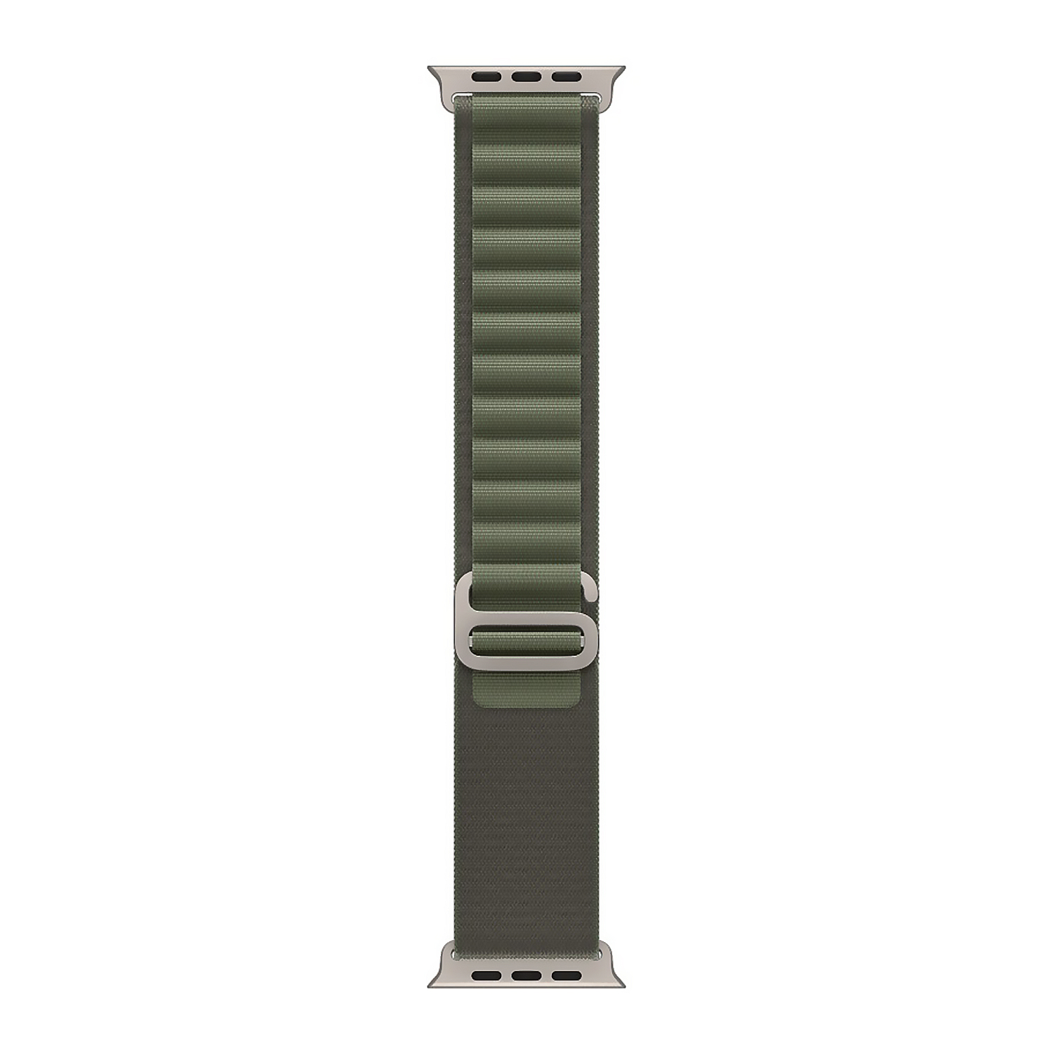 Correa de Apple Watch verde y gris. Con hebilla y correa texturizada.