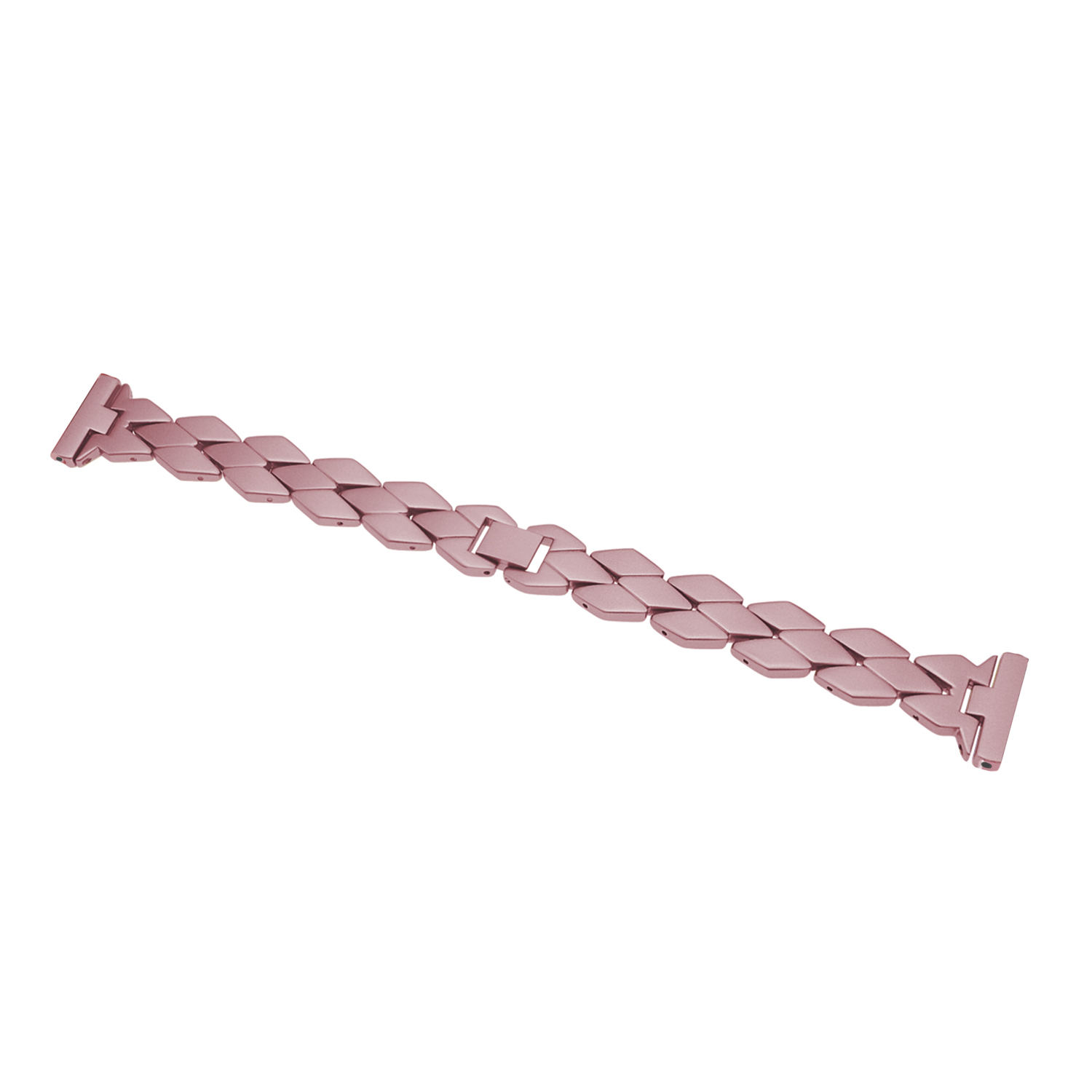Correa de reloj oro rosa, hecha de segmentos enlazados.