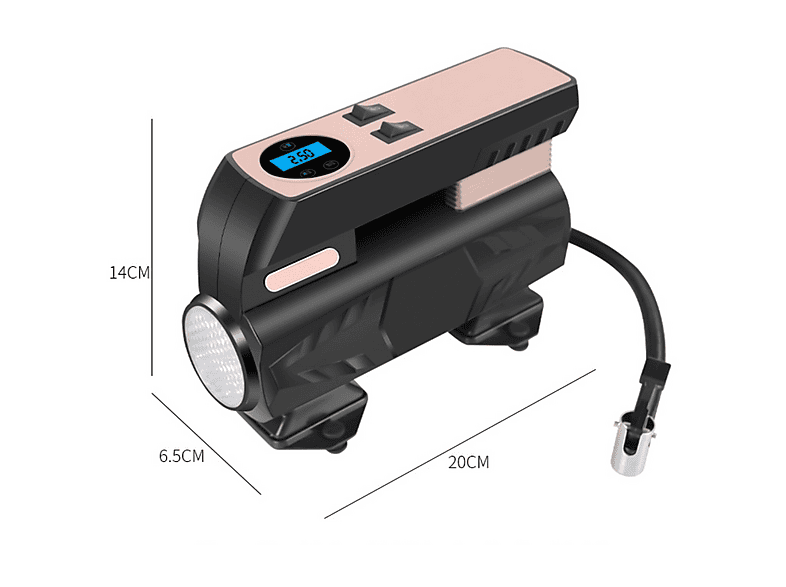 OOKURA Auto aufblasbare Pumpe Mini mit Licht elektrische Auto Pumpe ...