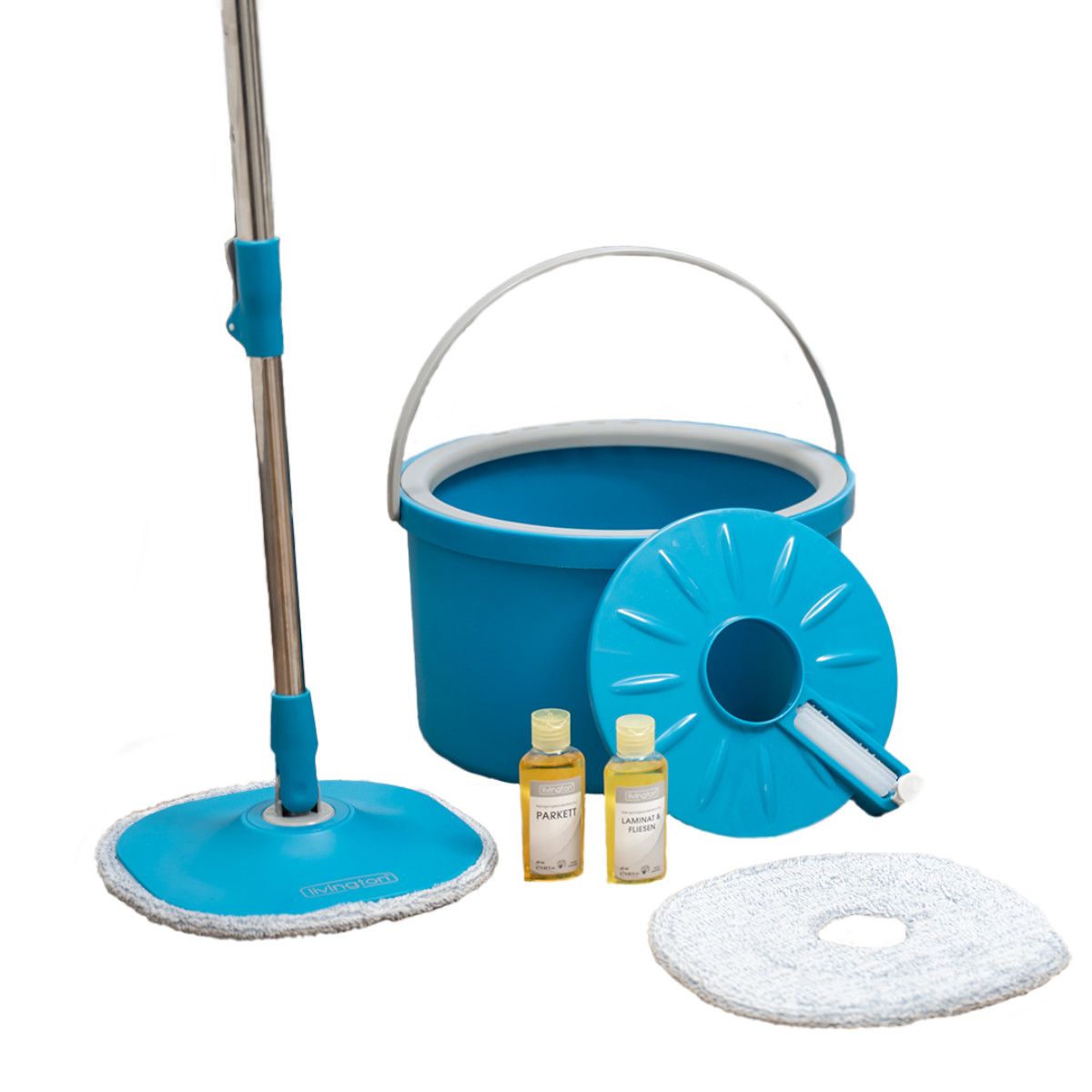 LIVINGTON Clean Water blue Mop, Mop Spin