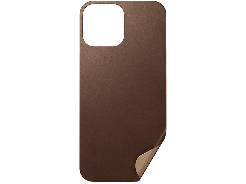 NOMAD Leather Skin Rustic Brown iPhone 13 Pro Max, Backcover, Apple, Apple, braun