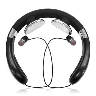 Masajeador - IDERMIA De cuello inteligente con auriculares Bluetooth 5.0., Negro