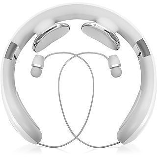 Masajeador - IDERMIA De cuello inteligente con auriculares Bluetooth 5.0., Blanco