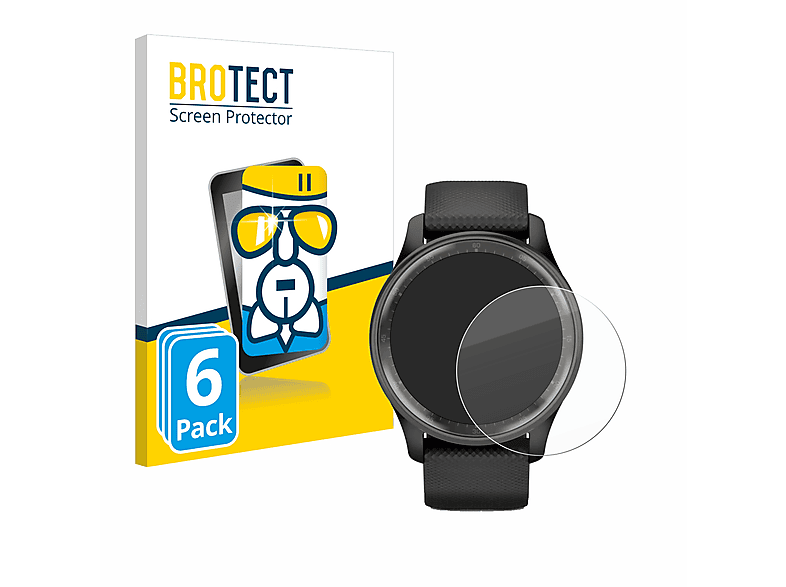100% authentisch BROTECT 6x Airglass klare Schutzfolie(für Trend) Vivomove Garmin