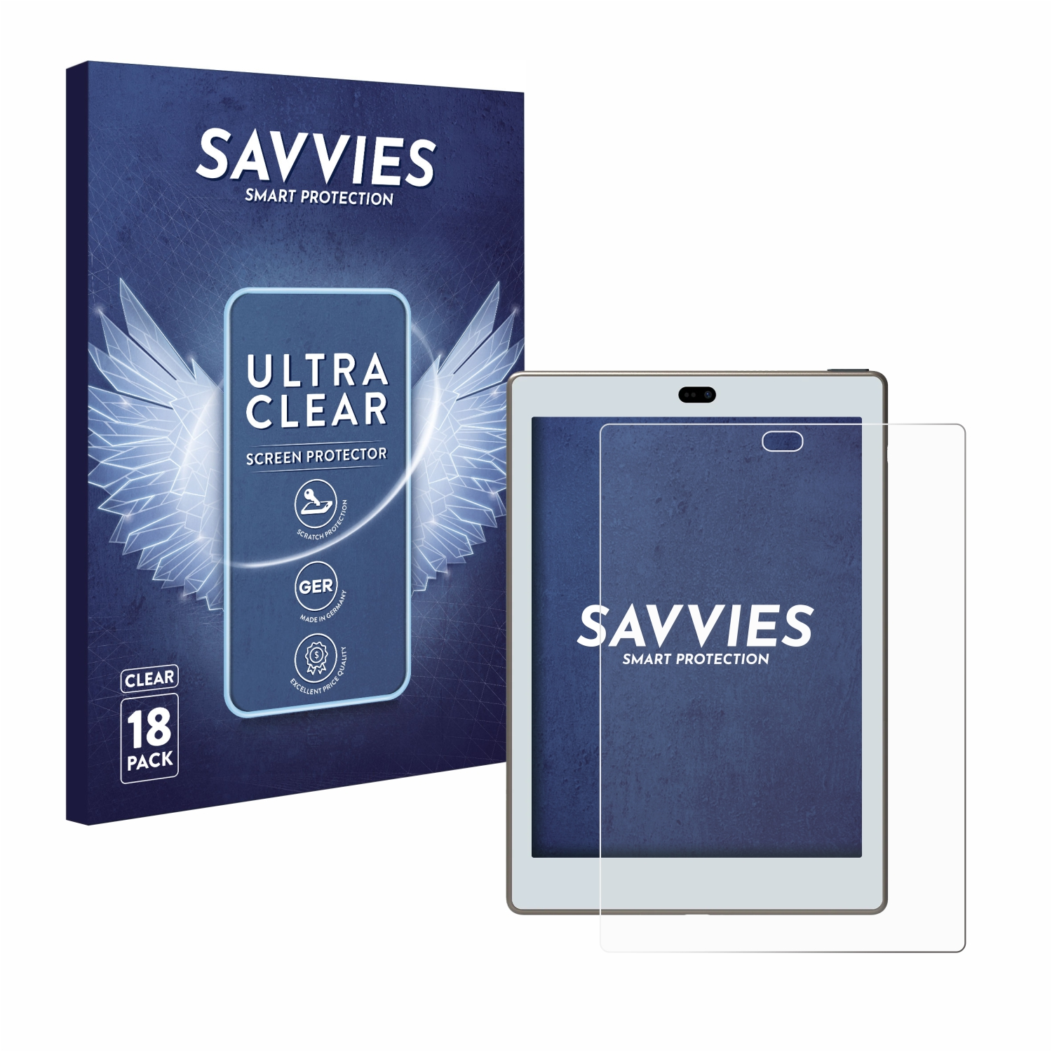 SAVVIES 18x klare Schutzfolie(für Bigme S6 Color Lite)