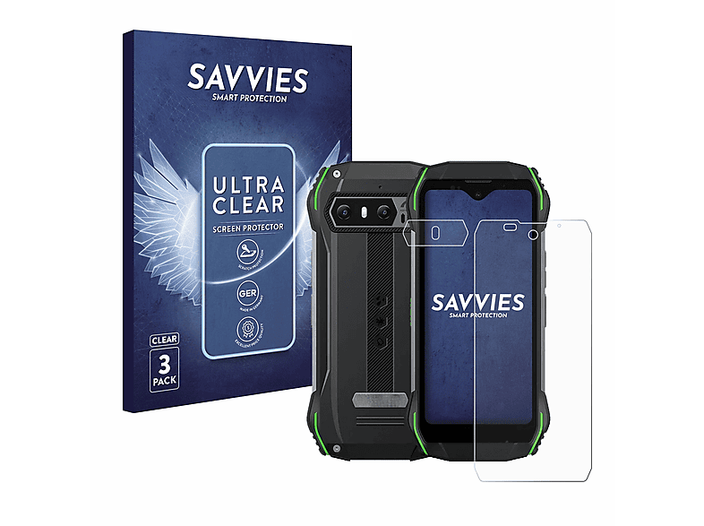 SAVVIES 6x klare Schutzfolie(für Blackview N6000 (Display+Kamera))