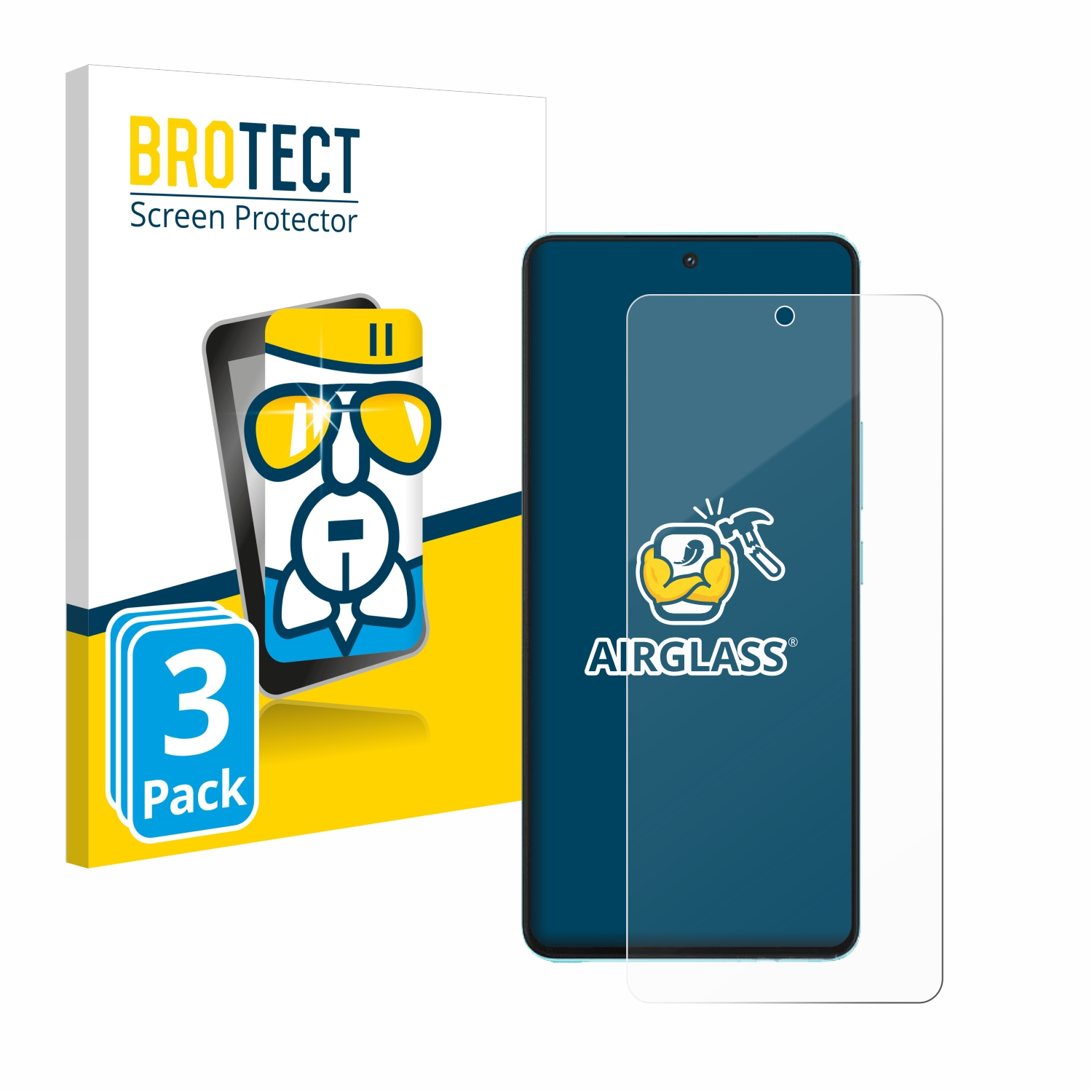 BROTECT 3x klare Schutzfolie(für 7) Neo Airglass Vivo iQOO