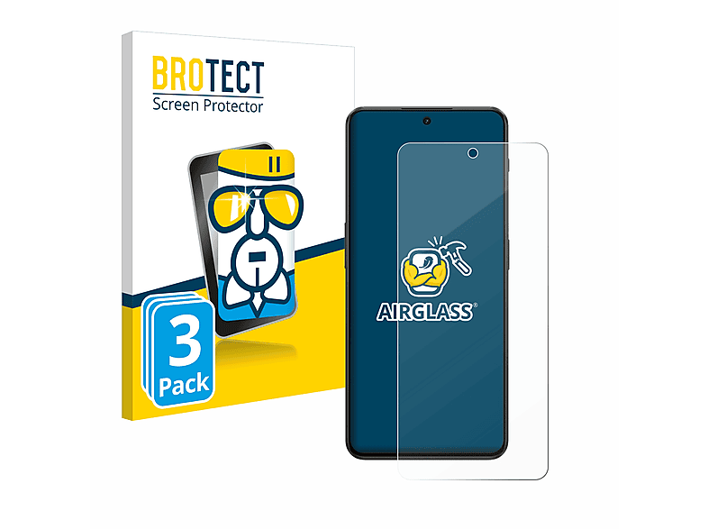 3x BROTECT Ace Airglass 2V) OnePlus Schutzfolie(für klare