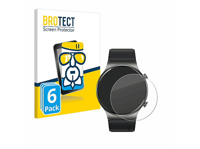 Schutzfolie(für Pro BROTECT ECG) 2 GT Airglass Watch 6x klare Huawei