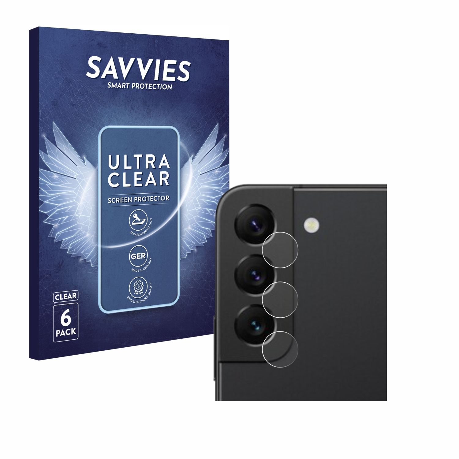 SAVVIES 6x Enterprise Samsung S22 Edition) Galaxy klare Schutzfolie(für