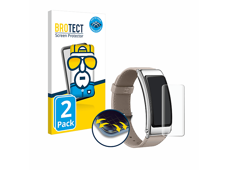 BROTECT 2x Flex Full-Cover B6) Curved TalkBand Huawei Schutzfolie(für 3D