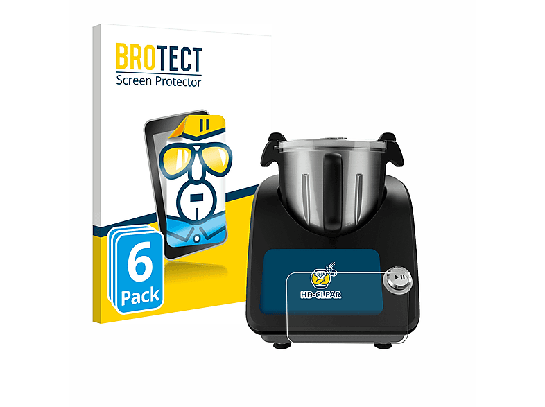 BROTECT 6x klare Schutzfolie(für Masterpro Robot de cocina WiFi) | Schutzfolien & Schutzgläser