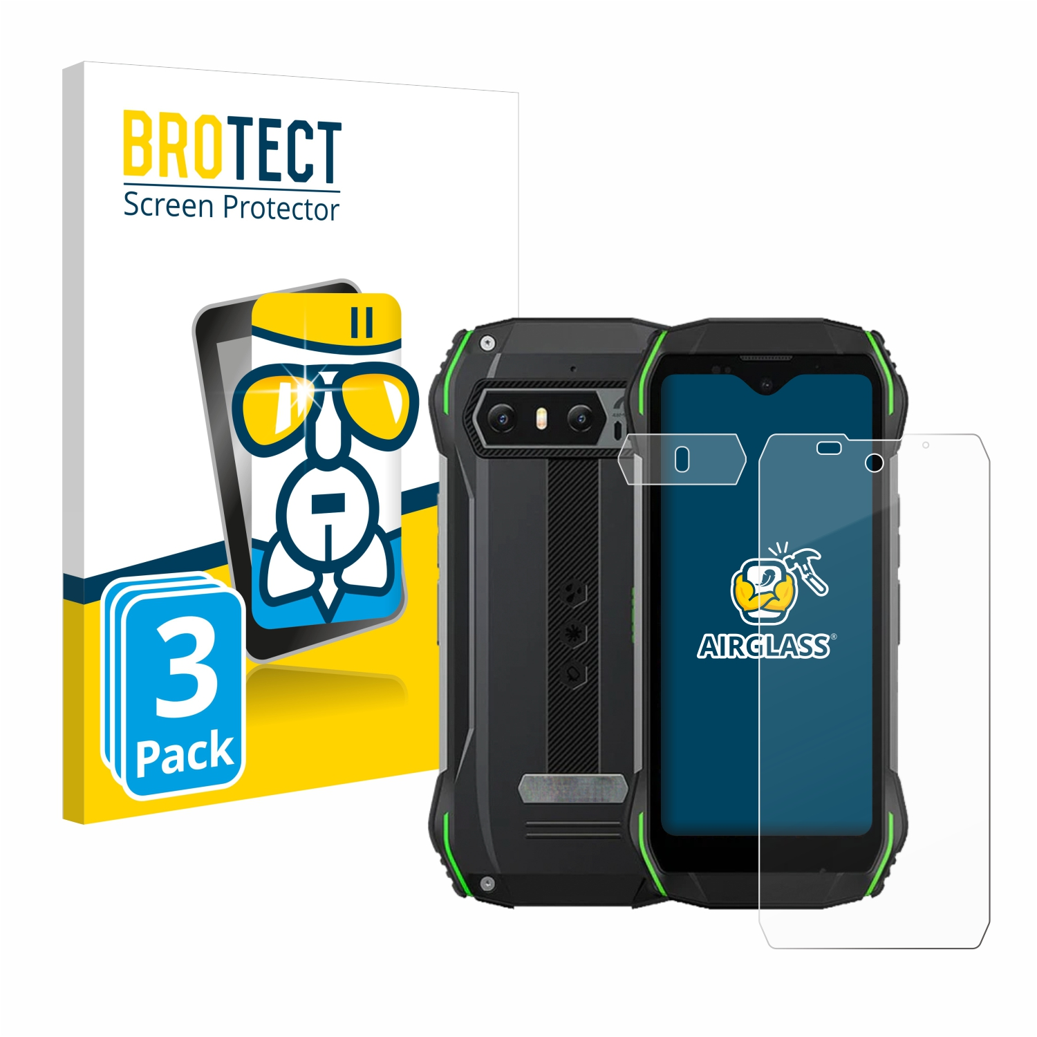 BROTECT Blackview N6000 klare (Display+Kamera)) Schutzfolie(für Airglass 3x
