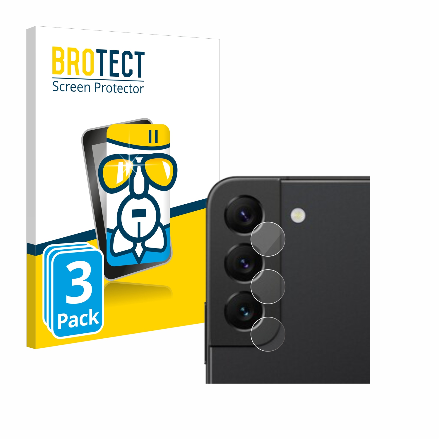 BROTECT 3x Airglass Enterprise Schutzfolie(für klare Galaxy Samsung S22 Edition)