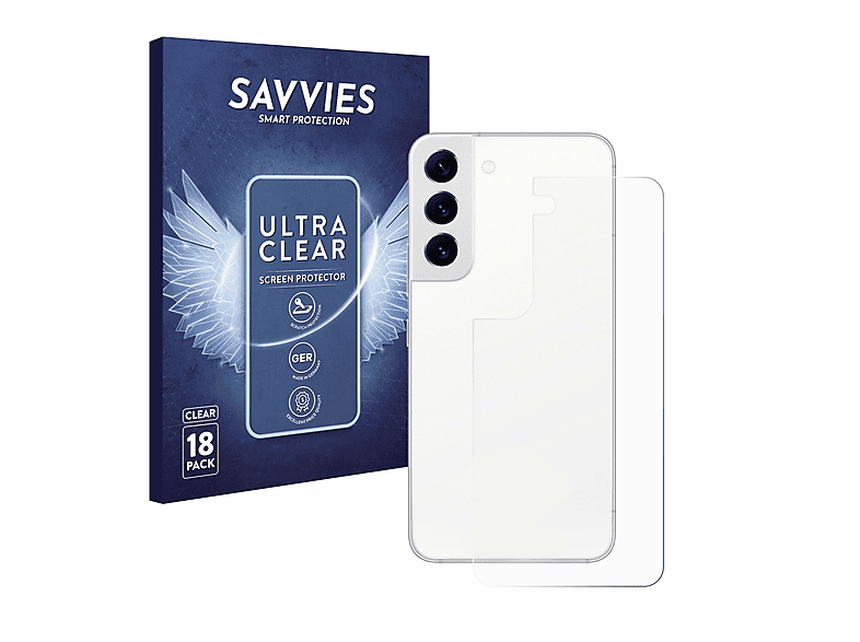 SAVVIES 18x Schutzfolie(für klare Galaxy Enterprise S22 Edition) Samsung
