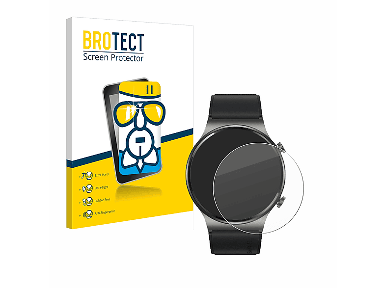 BROTECT Airglass GT 2 klare Huawei Watch Schutzfolie(für ECG) Pro