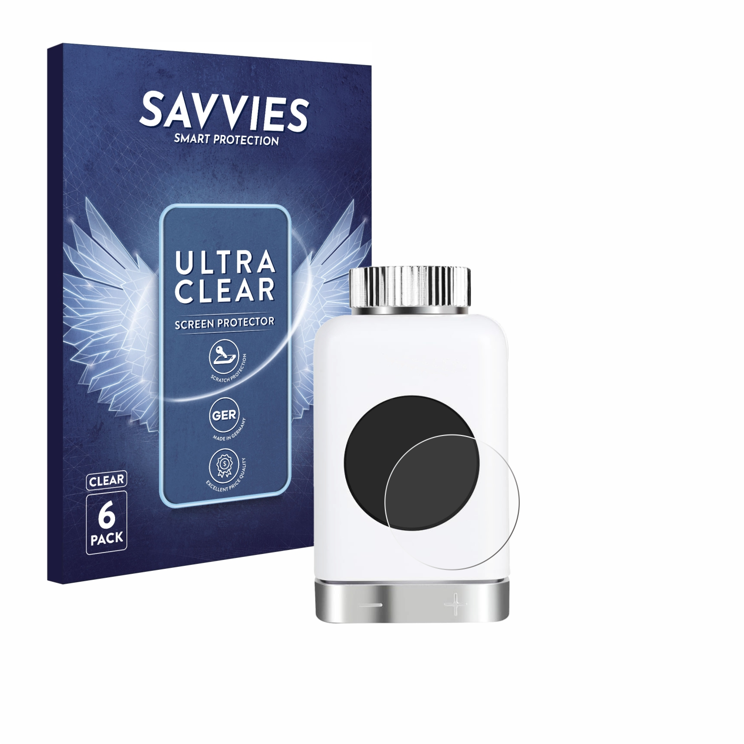 SAVVIES 6x Salcar (Thermostat)) klare TRV801W Schutzfolie(für