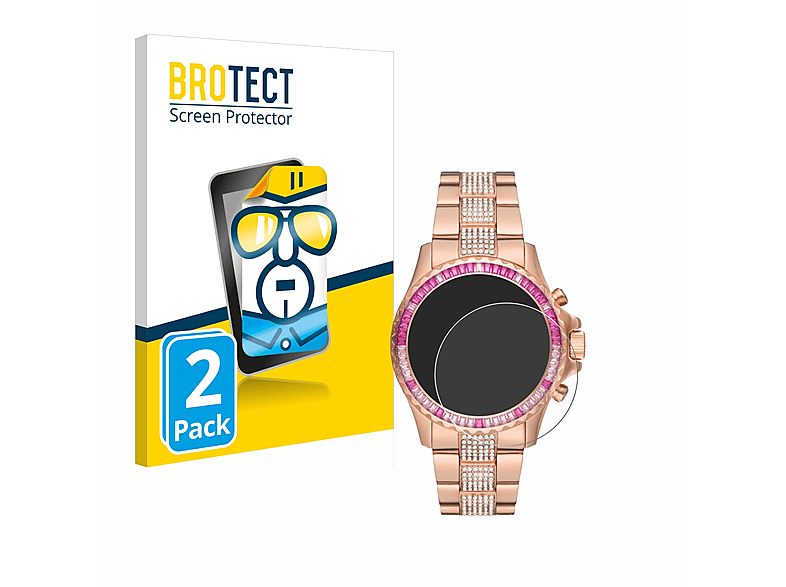 BROTECT 2x klare Schutzfolie(für Michael Kors Everest MK 7211) | Smartwatch Schutzfolien & Gläser