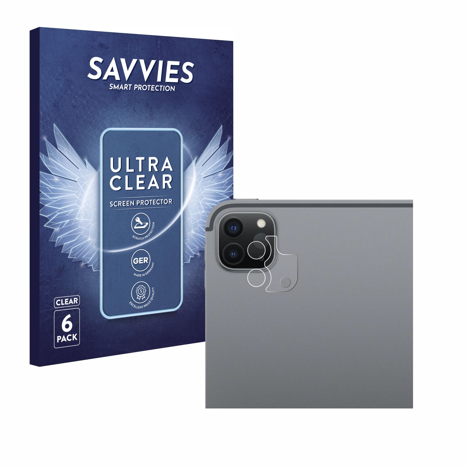 SAVVIES 6x klare Schutzfolie(für Apple Gen.)) iPad (3. 2021 Pro WiFi 11