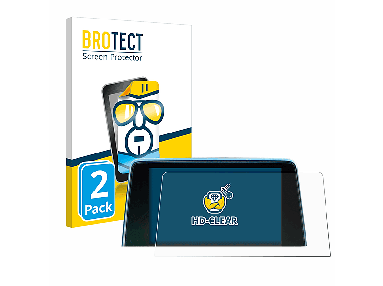 BROTECT 2x klare Schutzfolie(für Peugeot 3008 2016 - 2020) | Navi-Taschen & -Schutzfolien