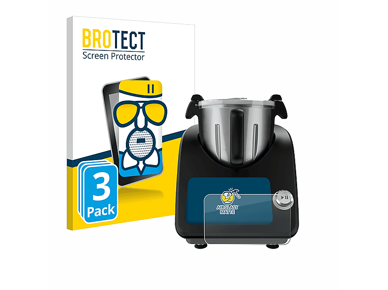 BROTECT 3x Airglass matte Schutzfolie(für Masterpro Robot de cocina WiFi)
