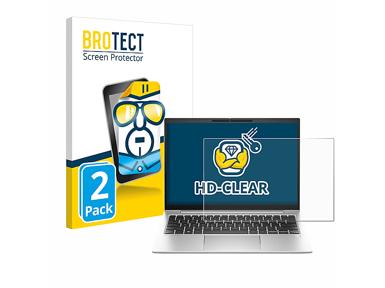 BROTECT 2x klare Schutzfolie(für HP EliteBook 830 G10 Laptop-PC)
