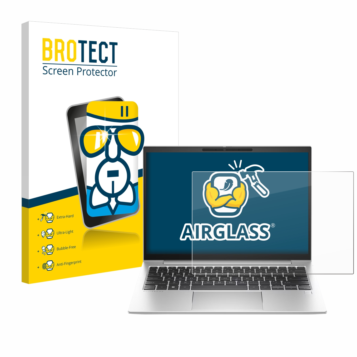 BROTECT Airglass klare Schutzfolie(für HP EliteBook G10 Laptop-PC) 830