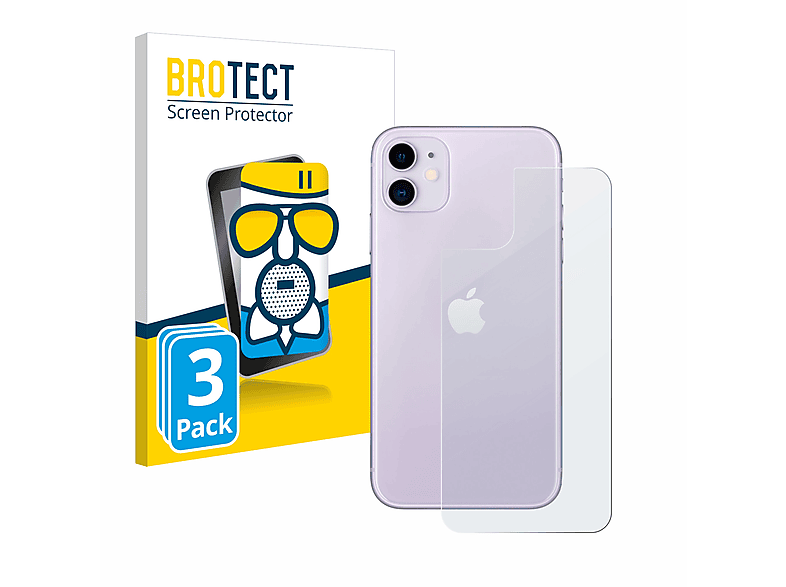 BROTECT 3x Airglass 11) iPhone matte Schutzfolie(für Apple