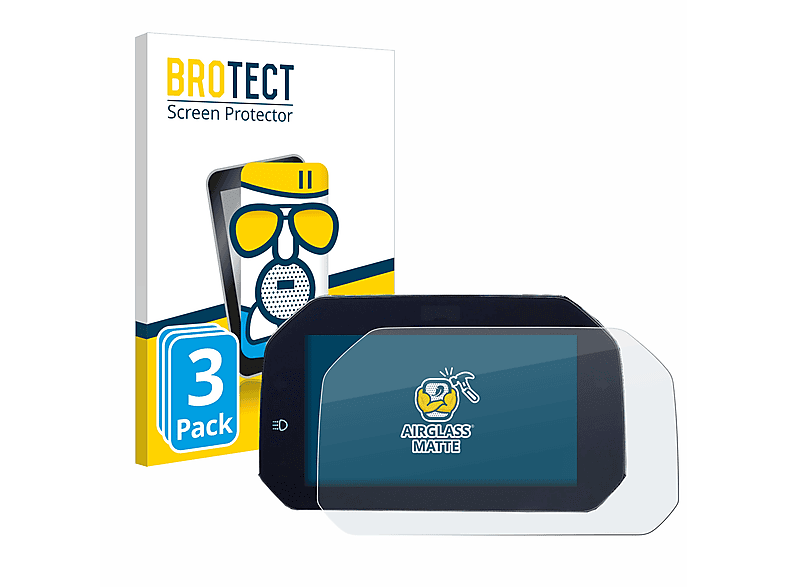 BROTECT 3x Airglass matte Schutzfolie(für BMW R 1200 Adventure 2018 Connectivity TFT 6.5\