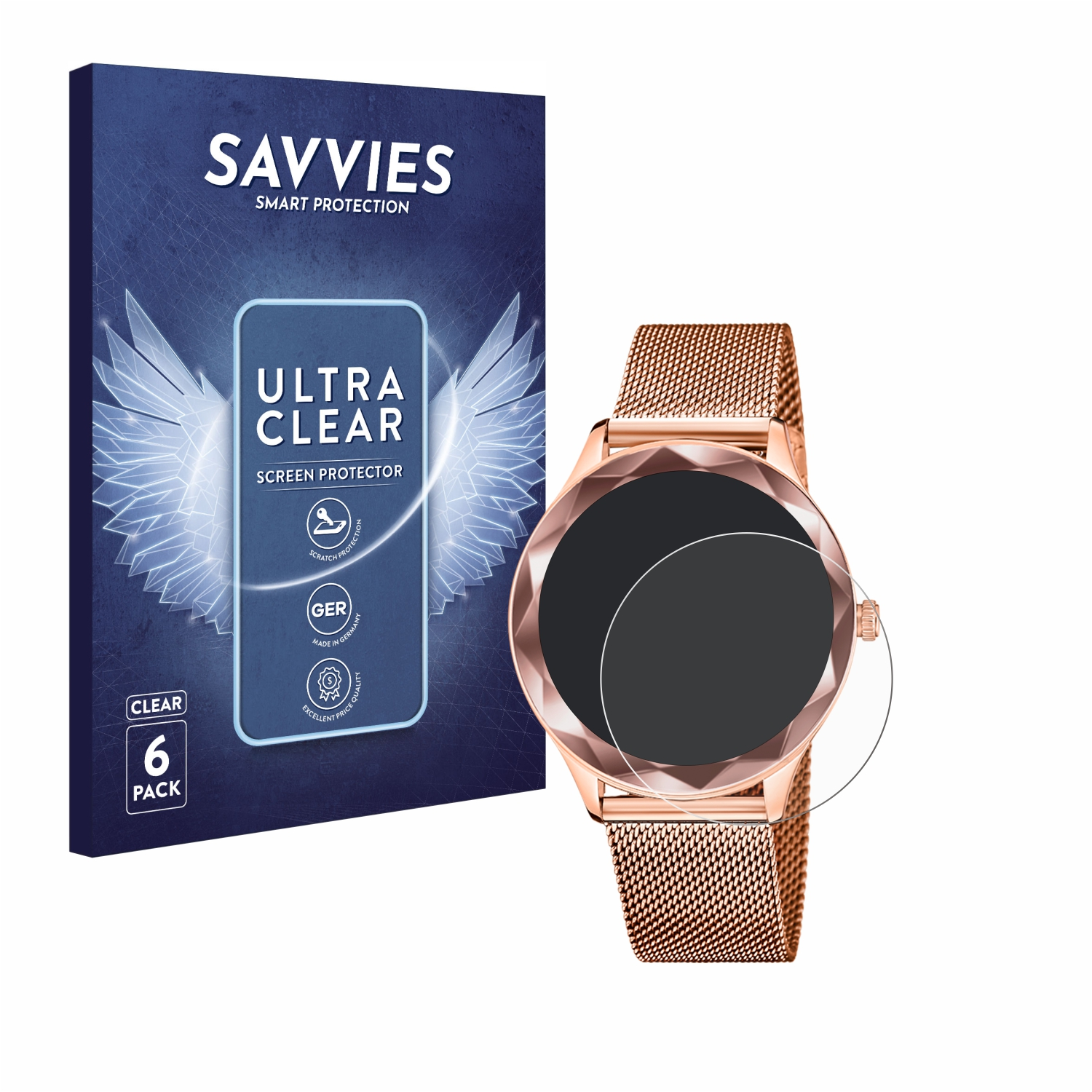 SAVVIES 6x klare Schutzfolie(für Lotus SMARTIME 50036/1)